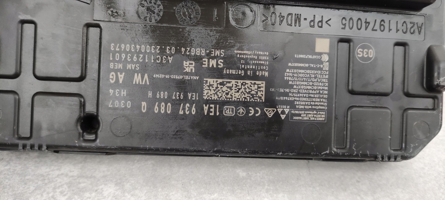computer comfort control unit AUDI Q4 E-TRON ID4 ID5 CUPRA K126/KW1149P