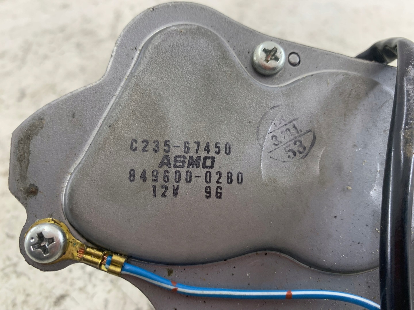 MAZDA 5 and CR mini motor of a wiper rear part 849600-0280