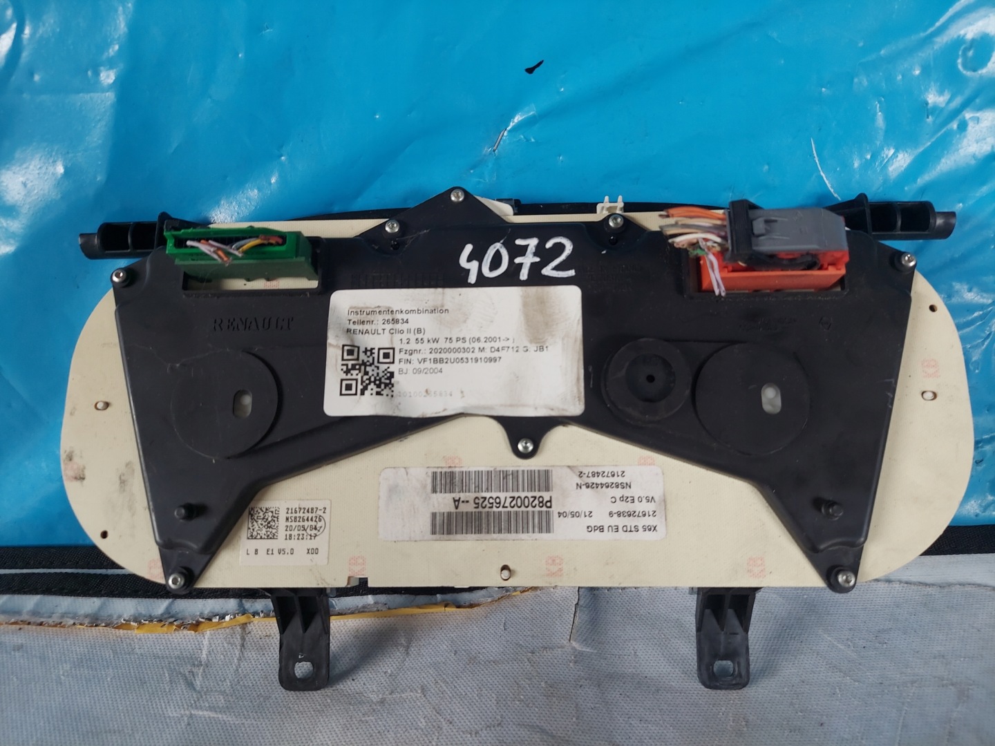 dials clock CLIO II 1.2 B P8200276527A
