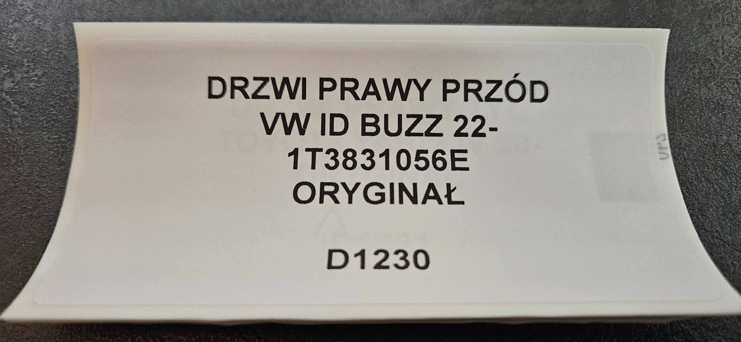 door front right side Volkswagen ID. Buzz 1T3831056E