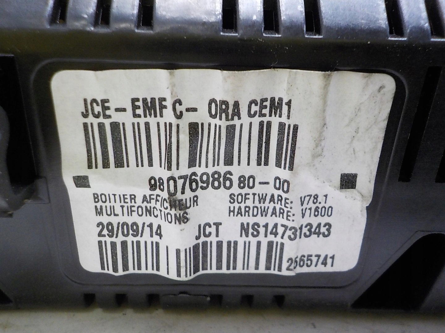 CITROEN DS3 C3 EKRAN display RADIA clock