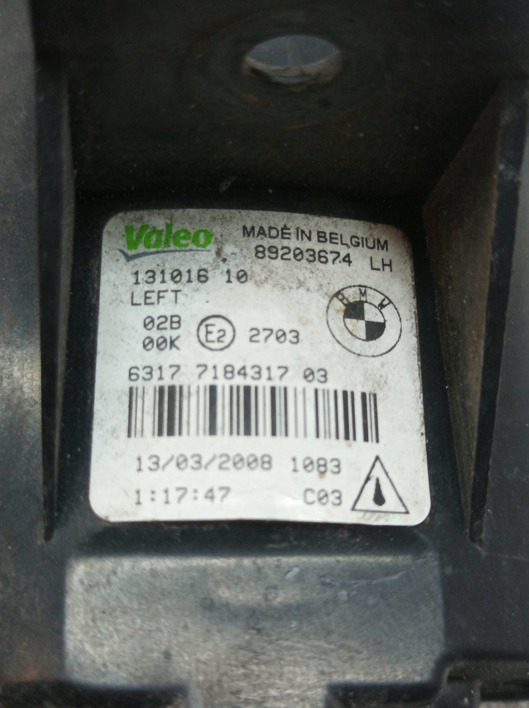 fog light left front 718431703 Bmw X5 II (2006-2013) E70