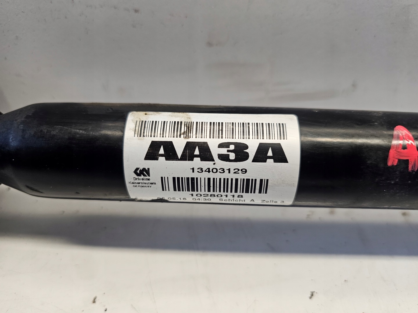 OPEL ASTRA K semi-axis right 13403129 AA3A M32 1.6CDTI