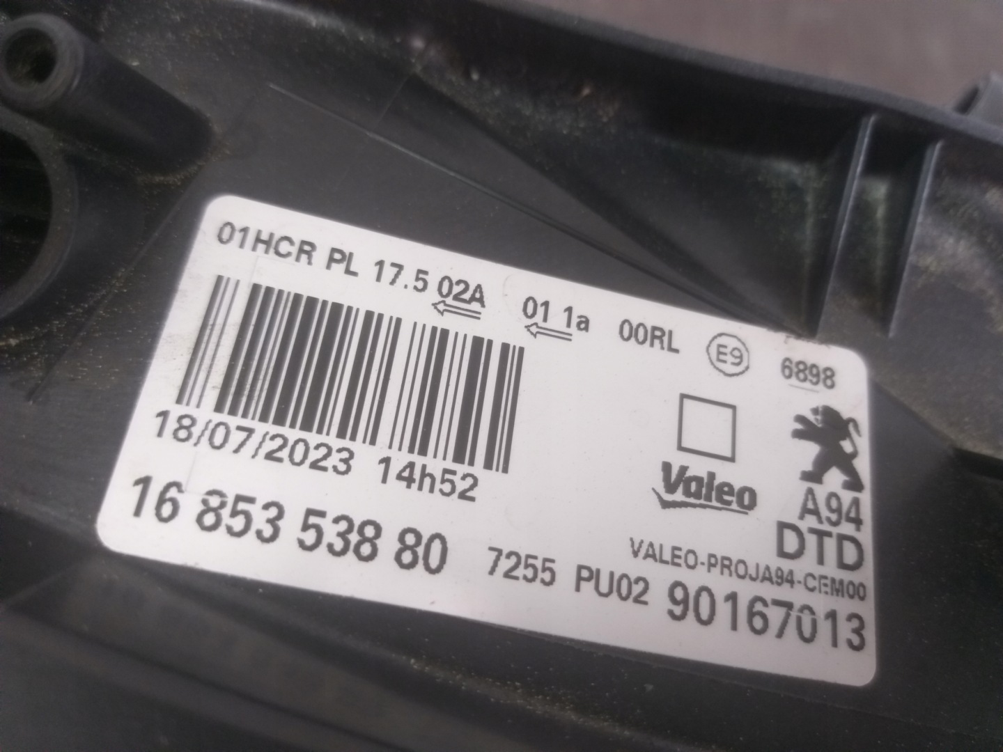 light front right PEUGEOT 2008 LIFT lens 1685353880