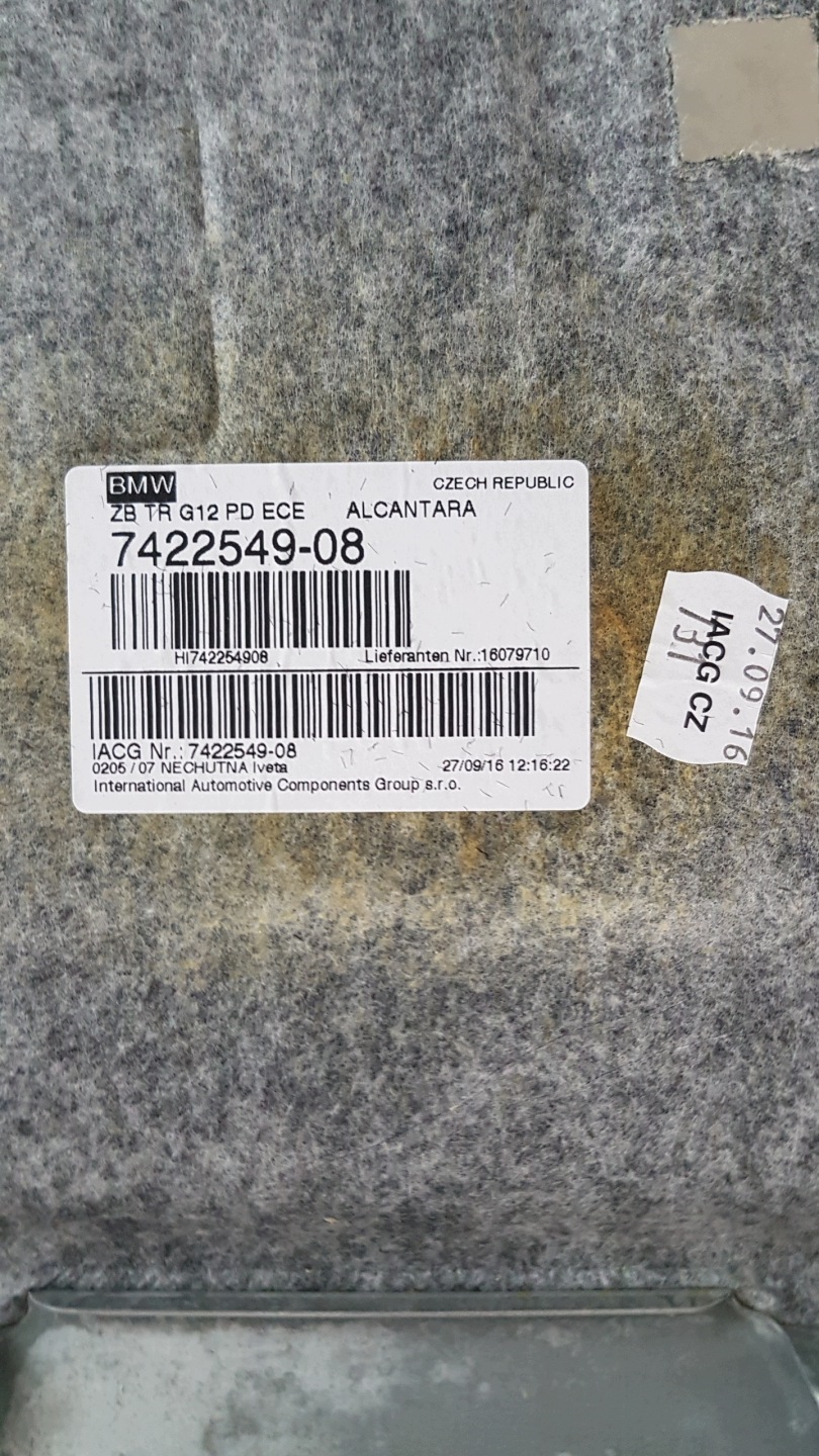 krovna obloga BMW 7 G12 ALCANTARA 7422549