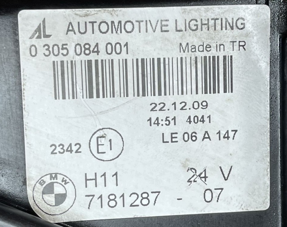 BMW E81 E87 LCI LIFT fog light left front 7181287