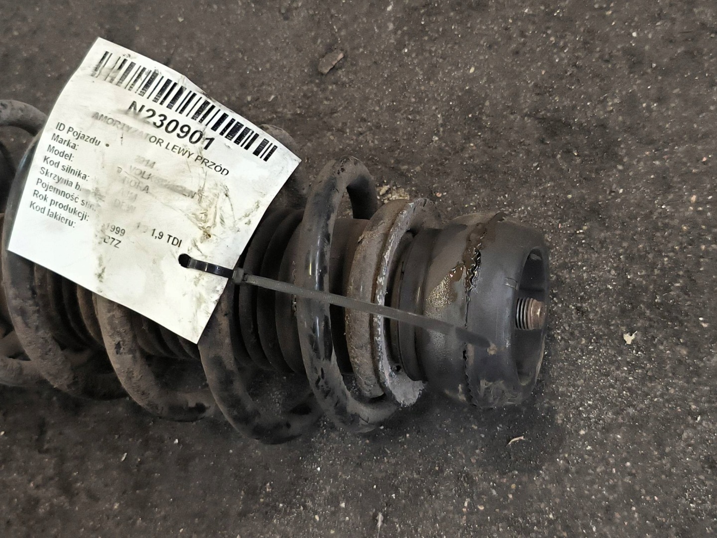 shock absorber left front VOLKSWAGEN BORA