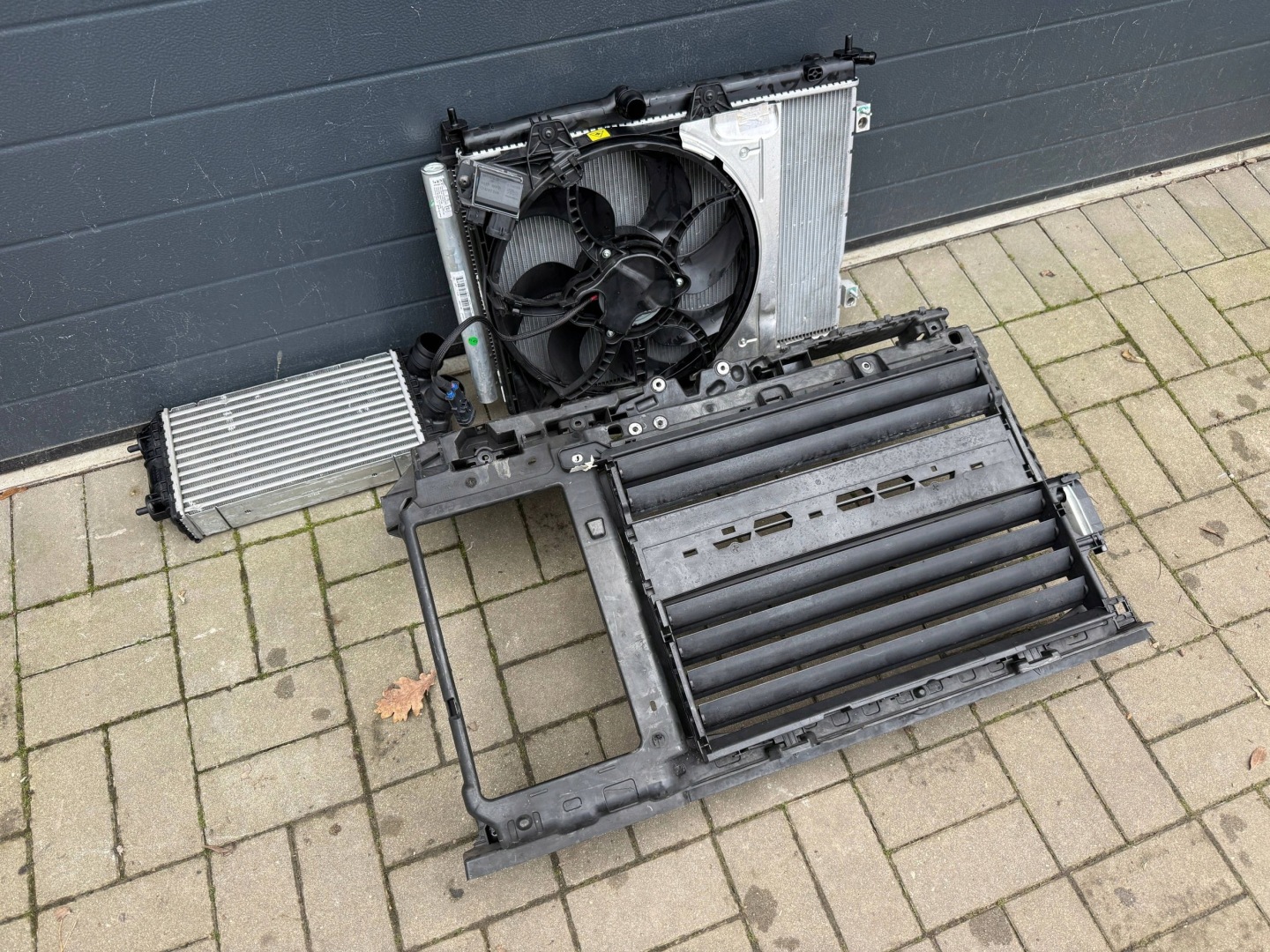 Opel Corsa F support panel for radiators blinds radiator condenser fan komplet