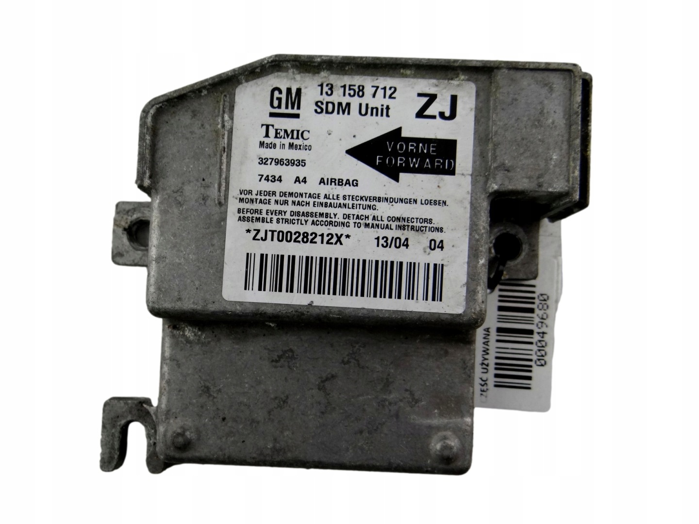 modulo SENSOR airbag OPEL ASTRA G 13 158 712