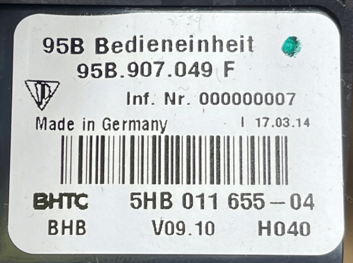 B1 PORSCHE MACAN S 2015 Blende Abdeckung PANEL GRZANIA Sitze 95B907049F 95B864378A