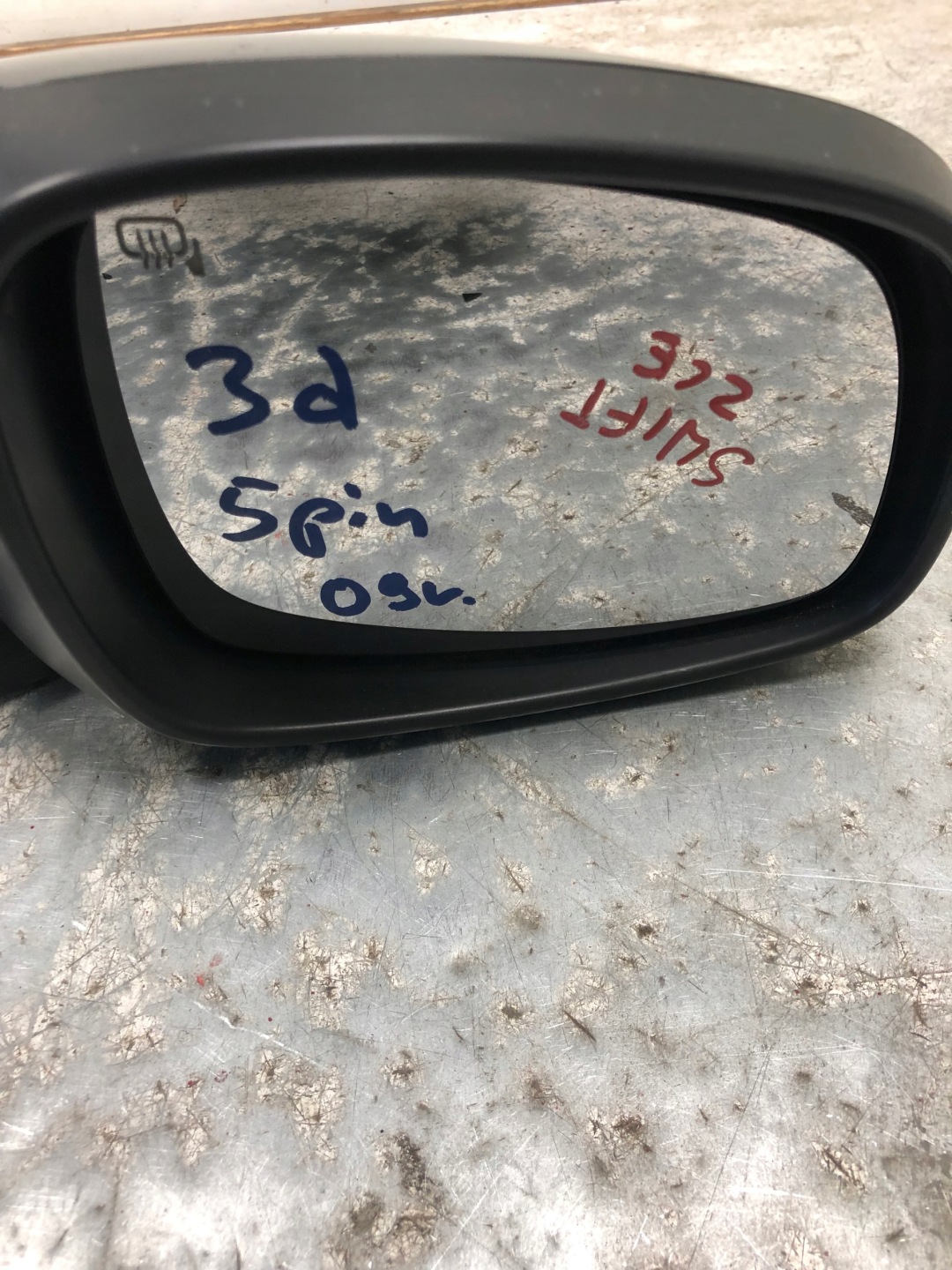 mirror right 5 PIN SUZUKI SWIFT IV MK6 3D ZCE