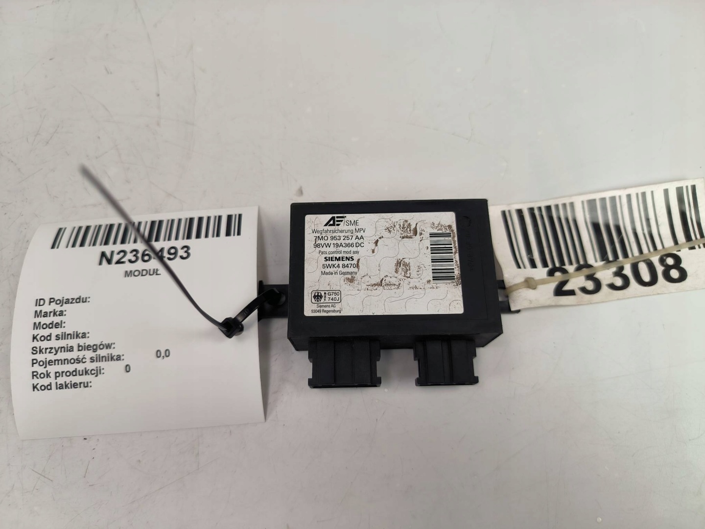 module IMMO 7M0953257AA VOLKSWAGEN SHARAN