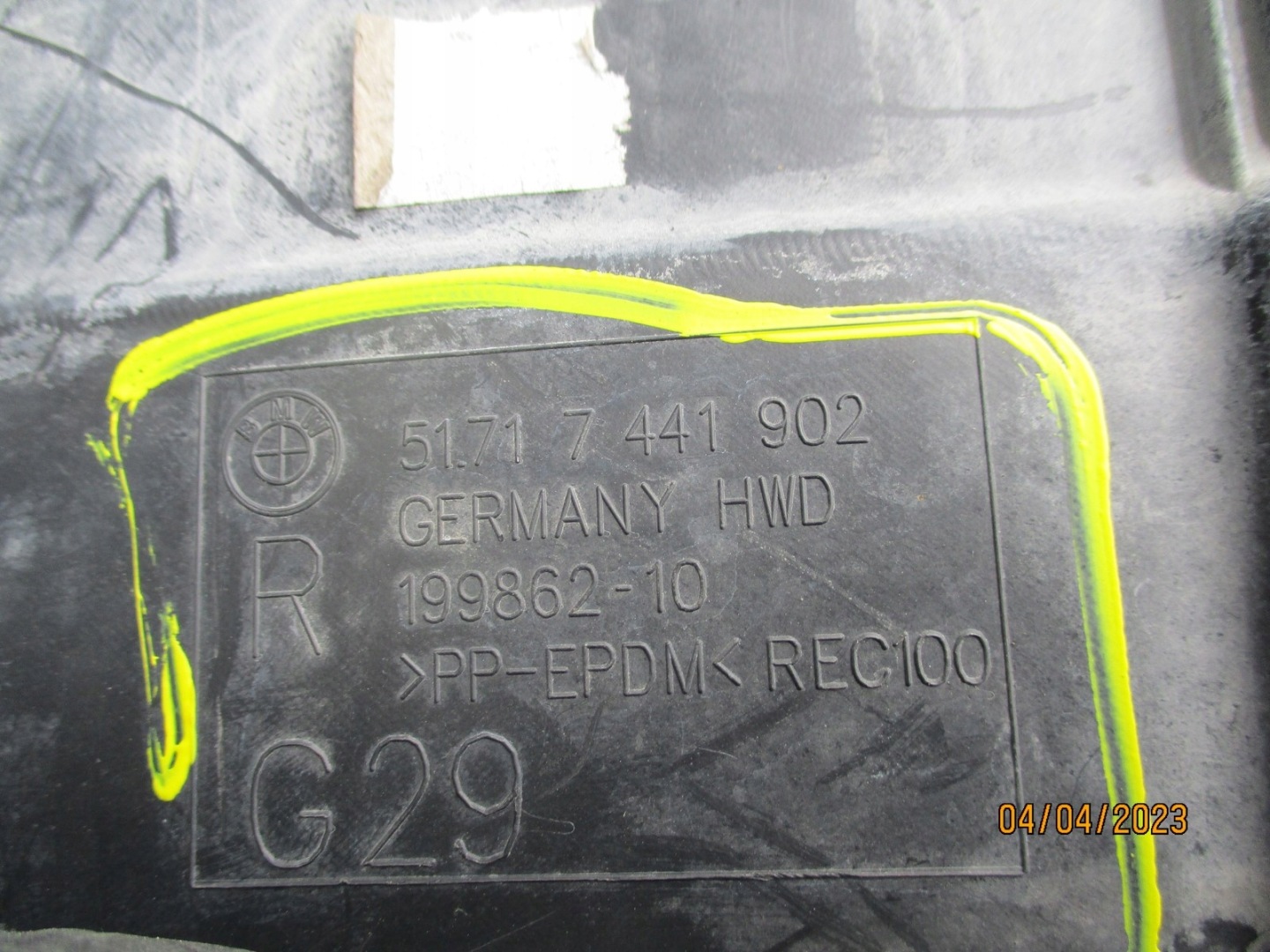 mudguard BMW Z4 G29 7441902 right