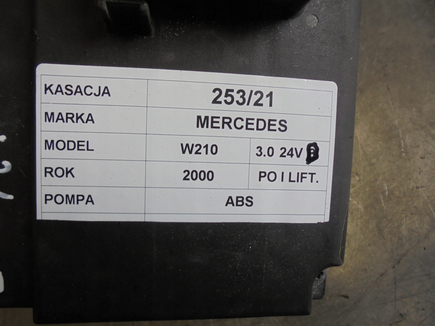 POMPA ABS MERCEDES W210 3,0 0265217007 0024319712J