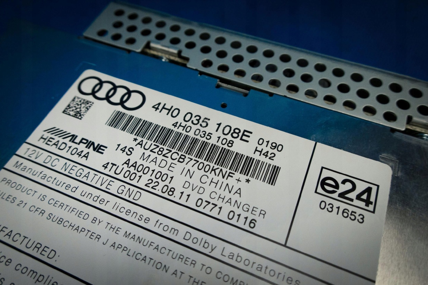 changer DVD Audi A6 S6 A7 S7 A8 S8 4H0035108E