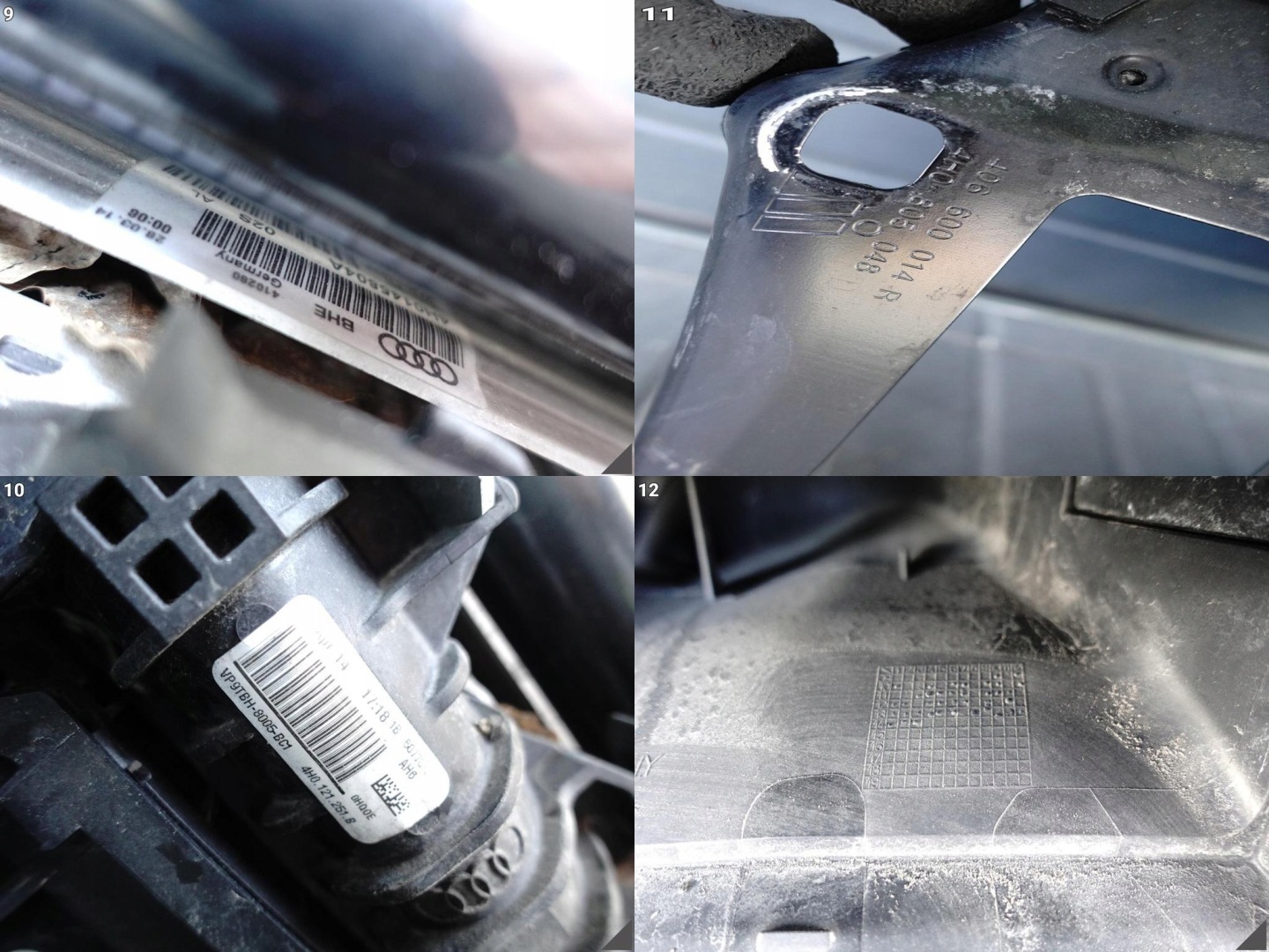 AUDI A8 S8 4H0 D4 LIFT 13-17 příčka, stěna chladiče ventilátor předek