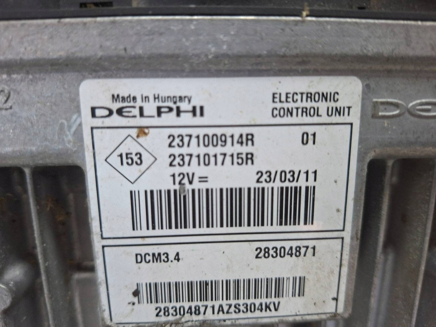 computer 237100914R 237101715R RENAULT MEGANE SCENIC III 1.5 DCI