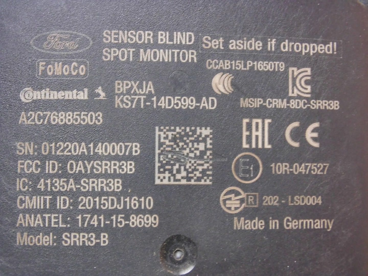 Ford Mondeo V MK5 2019 sensor Sensor martwego pola punktu JS7T-14D190-AB