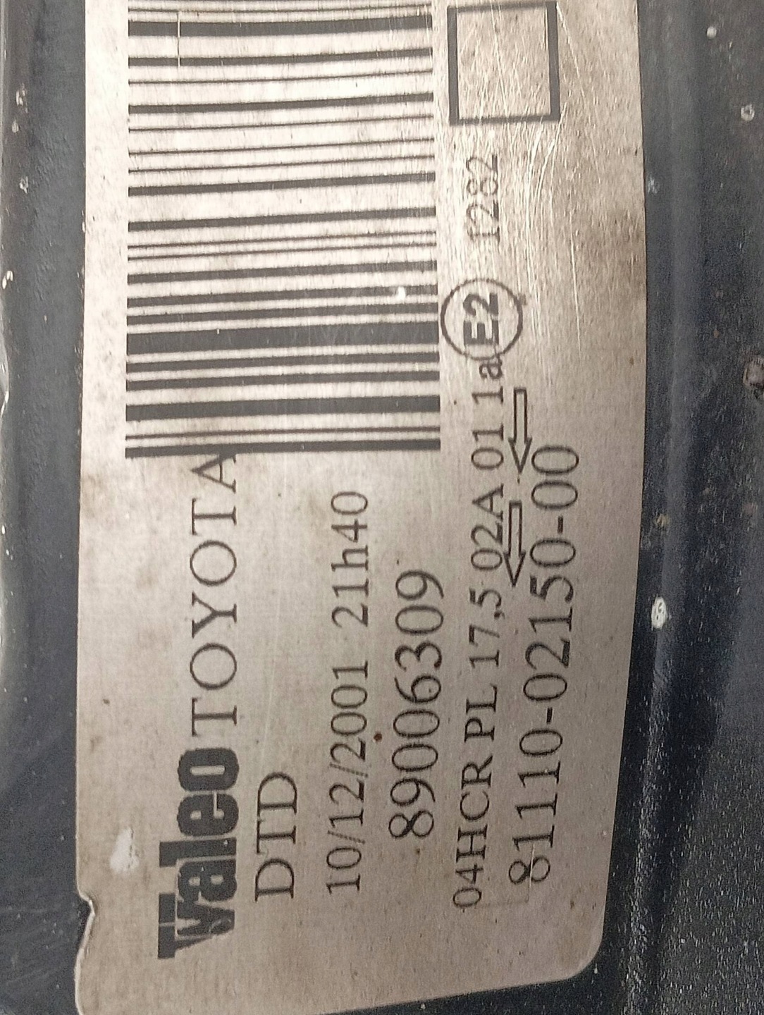 light front right front 89006309 Toyota Corolla IX (2000-2006)