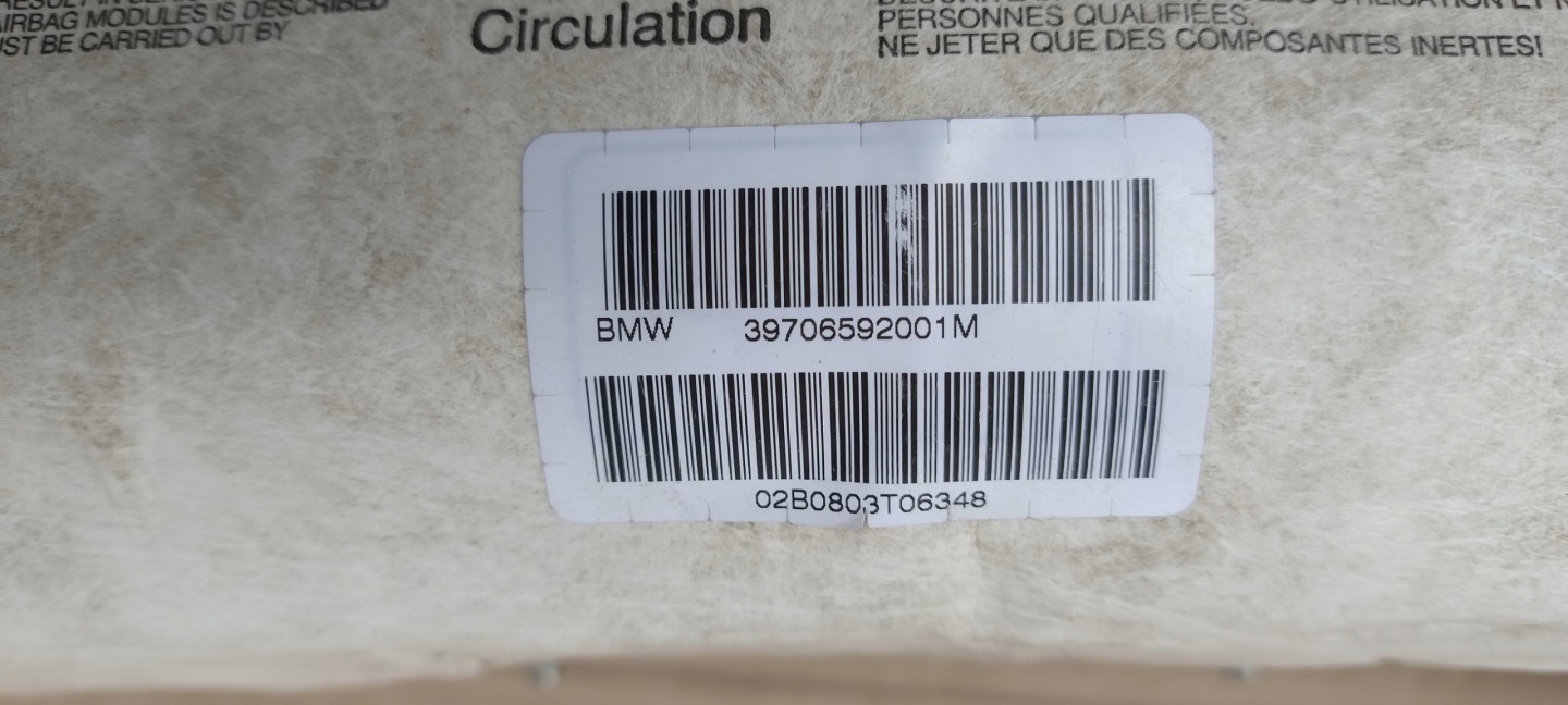 BMW 3 E46 passenger airbag airbag 39706592001M