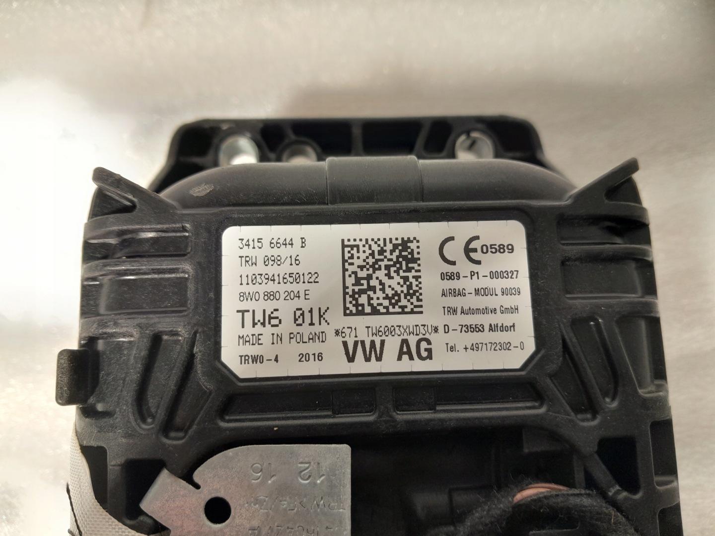 AUDI A4 B9 passenger airbag USA 8W0880204E