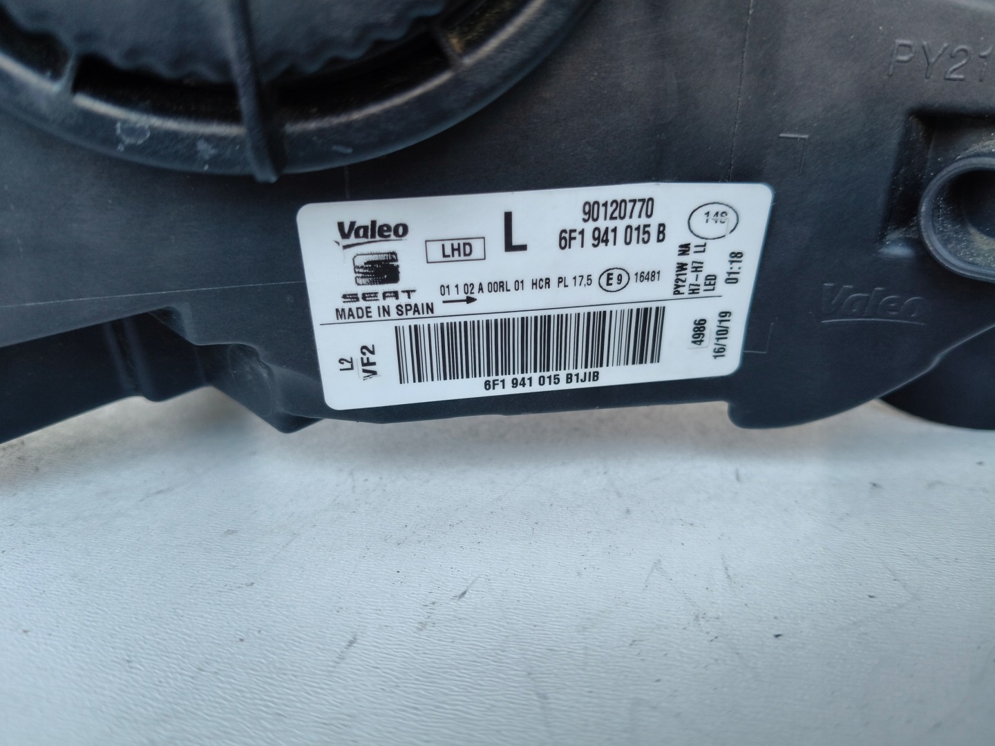light left REFLEKTOR SEAT IBIZA V 6F 6F0 17- ARONA 6F9 LED