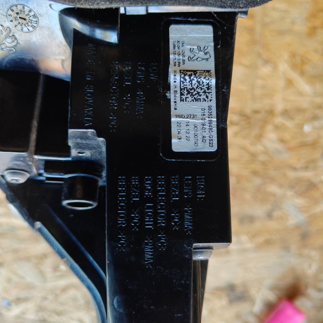 light rear left PEUGEOT 308 II LED 9835299480 HATCHBACK