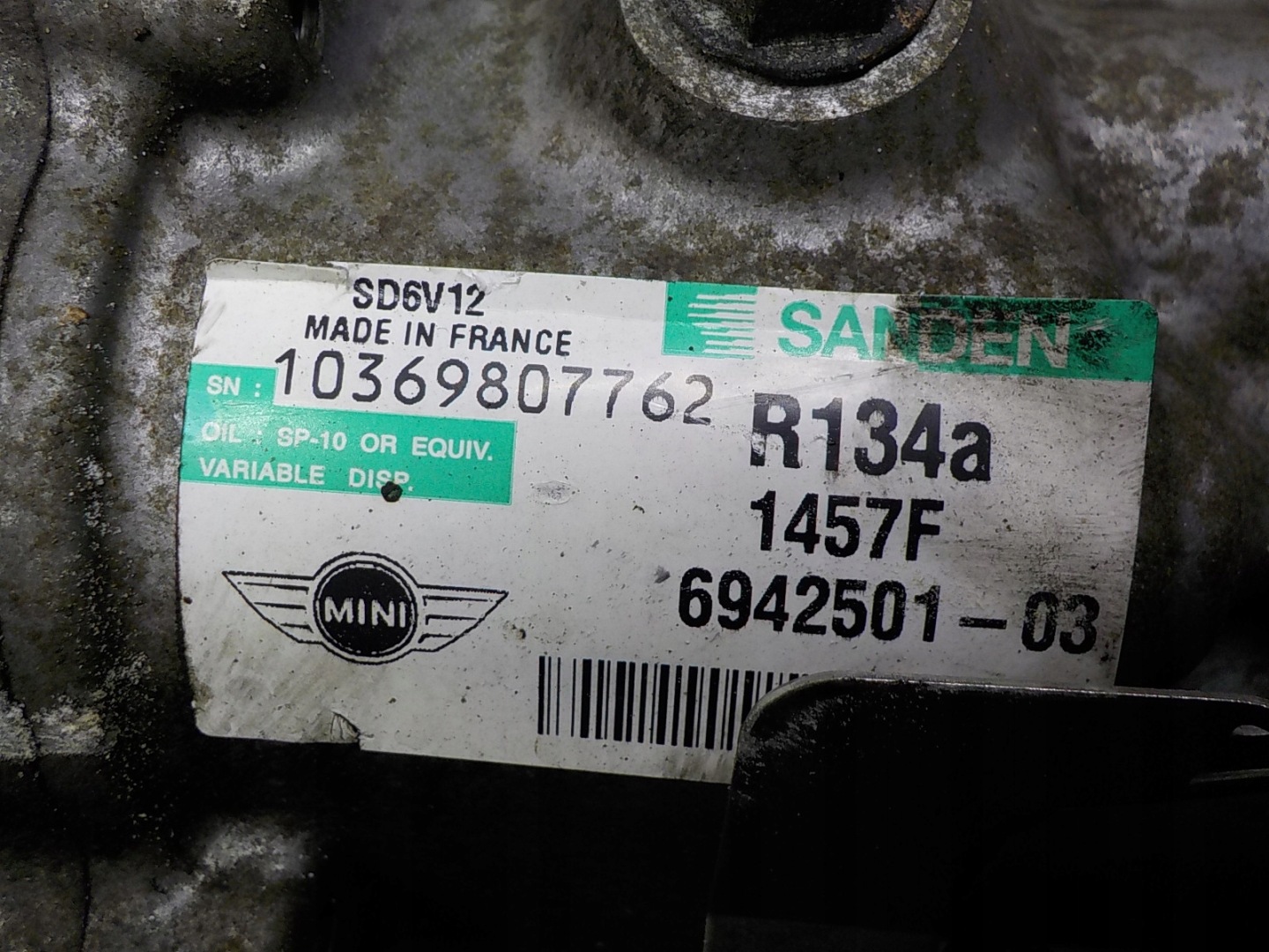 MINI COOPER R56 Klimakompressor klimaanlage 6942501-03