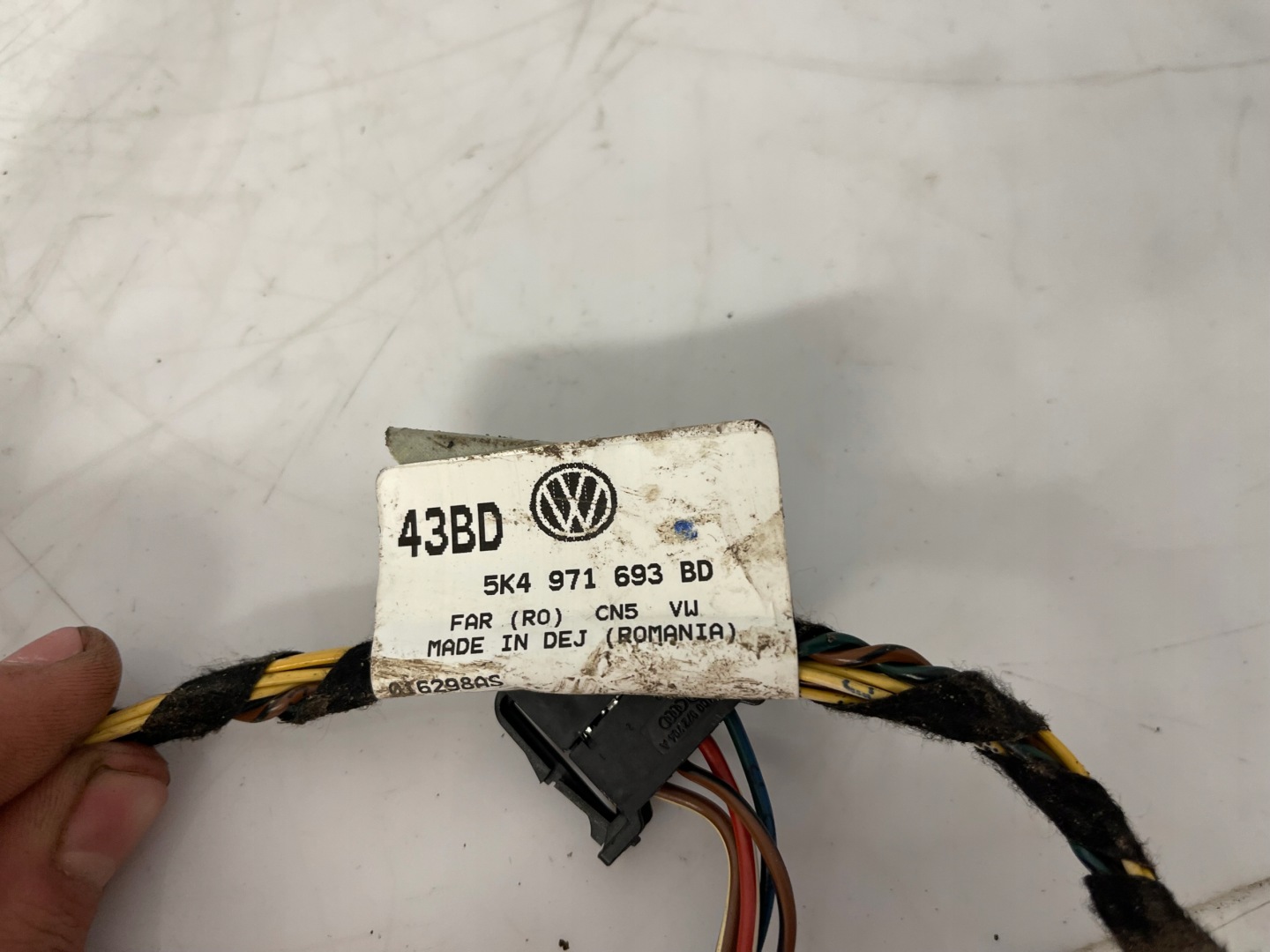 bundle wiring door left rear part VW GOLF VI 5K4971693BD