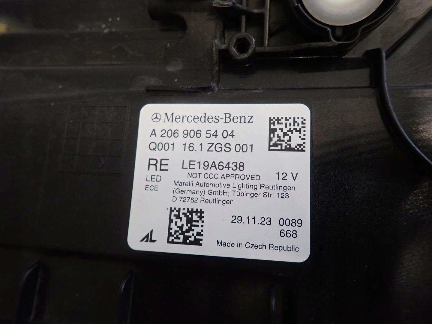 light front front right MERCEDES C-KLASA W206 2021- FULL LED A2069065404