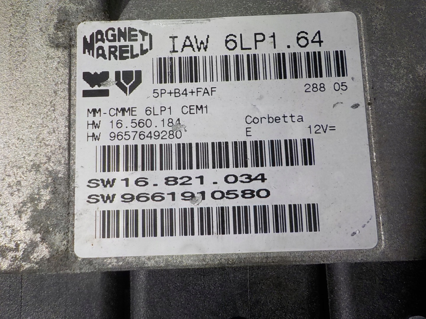 CITROEN Computer Bedienteil 9661910580 IAW6LP1.64