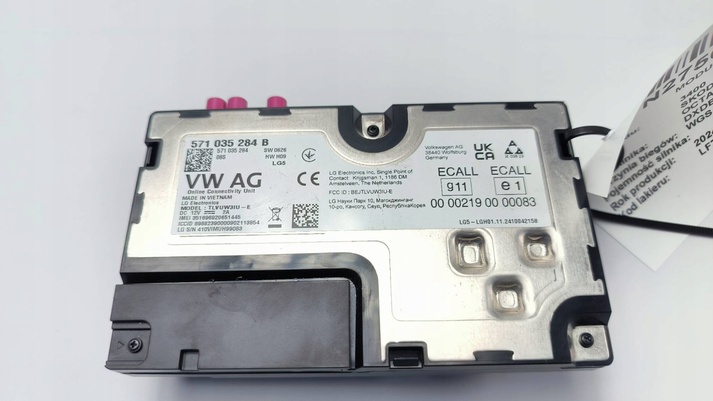 modulo USLUG ONLINE 571035284B SKODA OCTAVIA IV LIFT