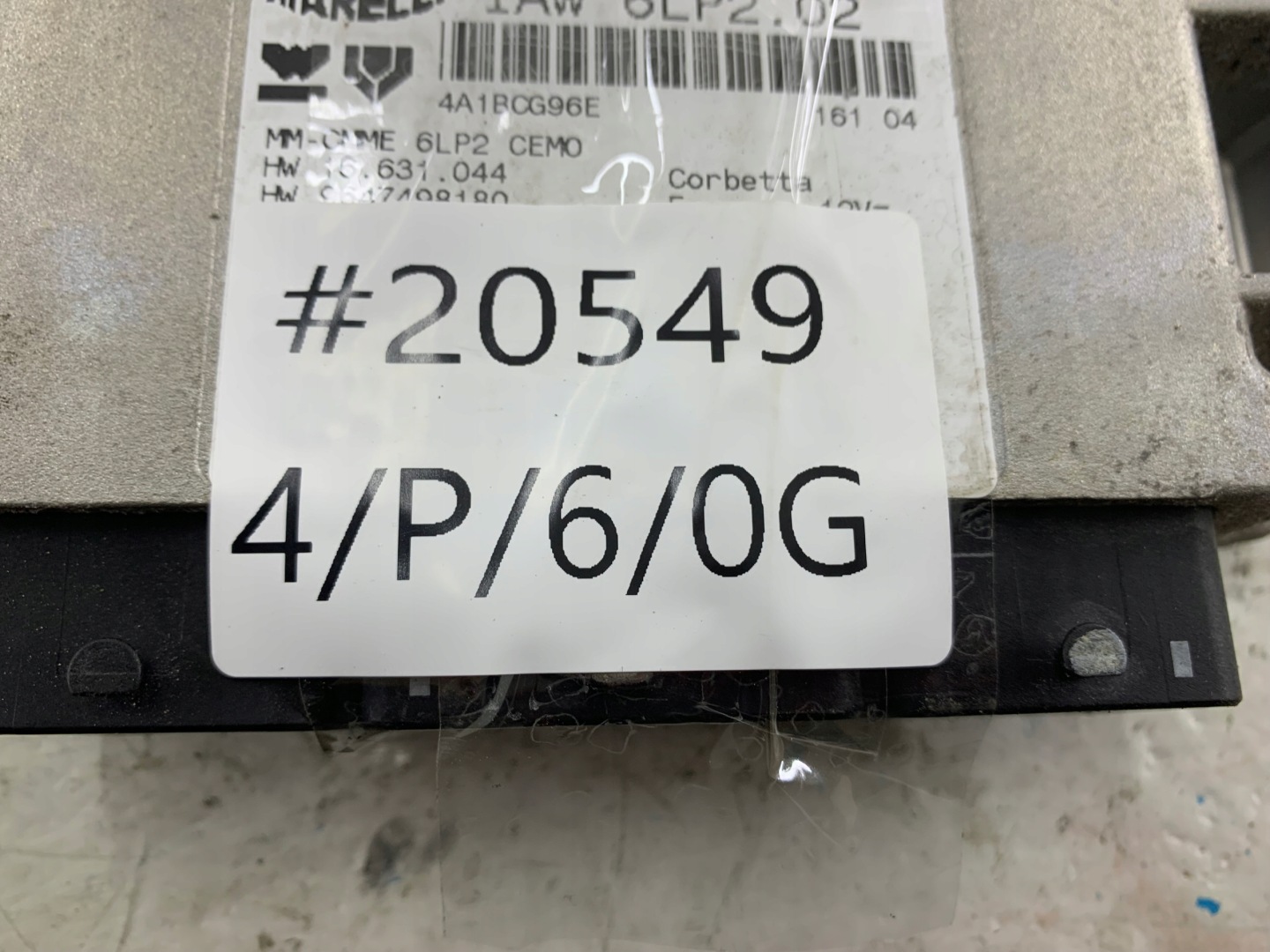 PEUGEOT 206 1.4 control unit of the engine 9647498180