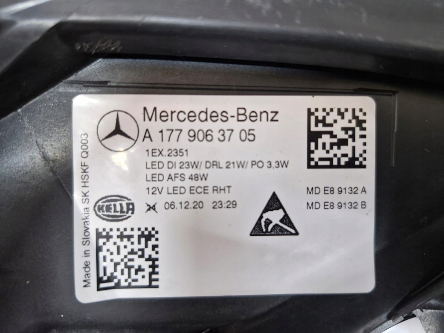 light left Mercedes A Klasa W177 Full Led High Performance Led