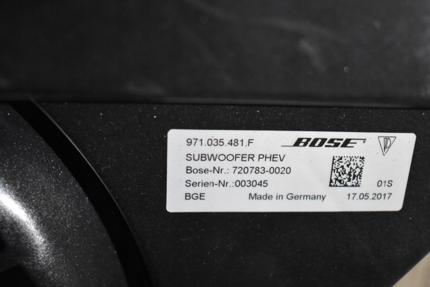 IDEALNY KPL. speaker SUBWOOFER BOSE PORSCHE PANAMERA 971 1