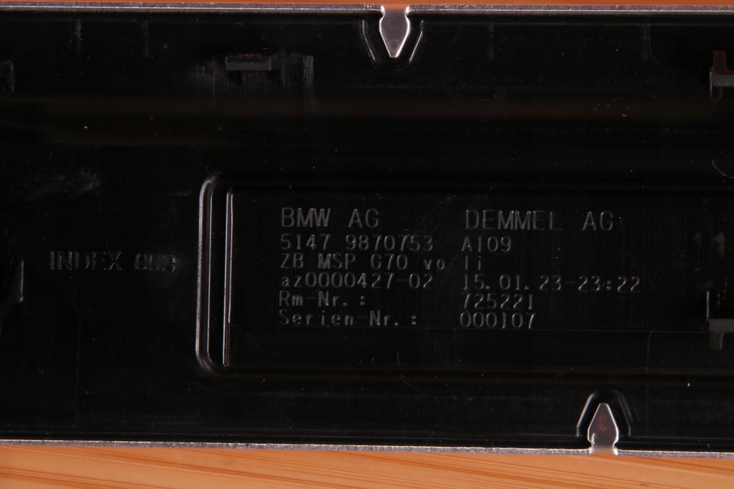 BMW 7 G70 m-packet moulding cap threshold left front PODSWIETLANA 9870753