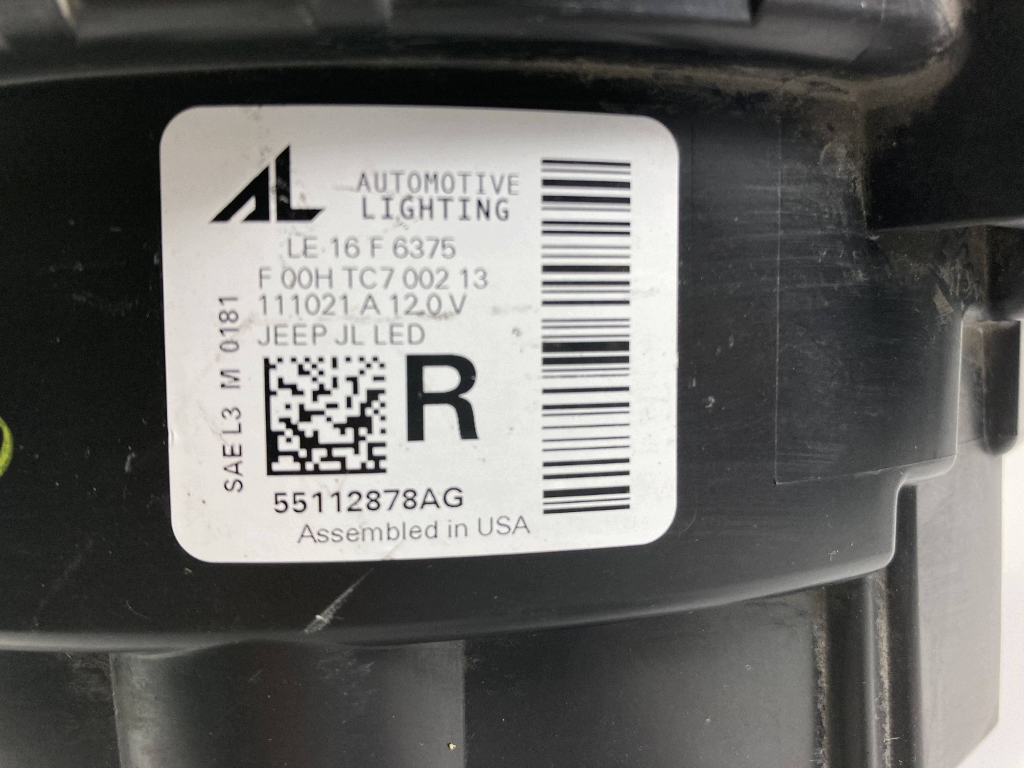 Jeep Wrangler JL light front right led 2018-2026