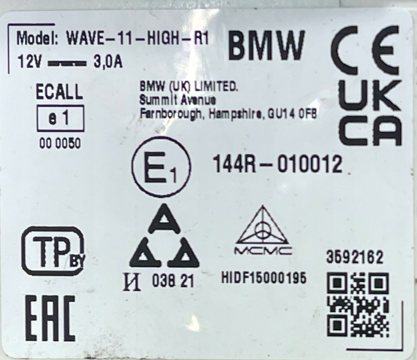 BMW Module Unité de contrôle TELEMATIC 5A53515