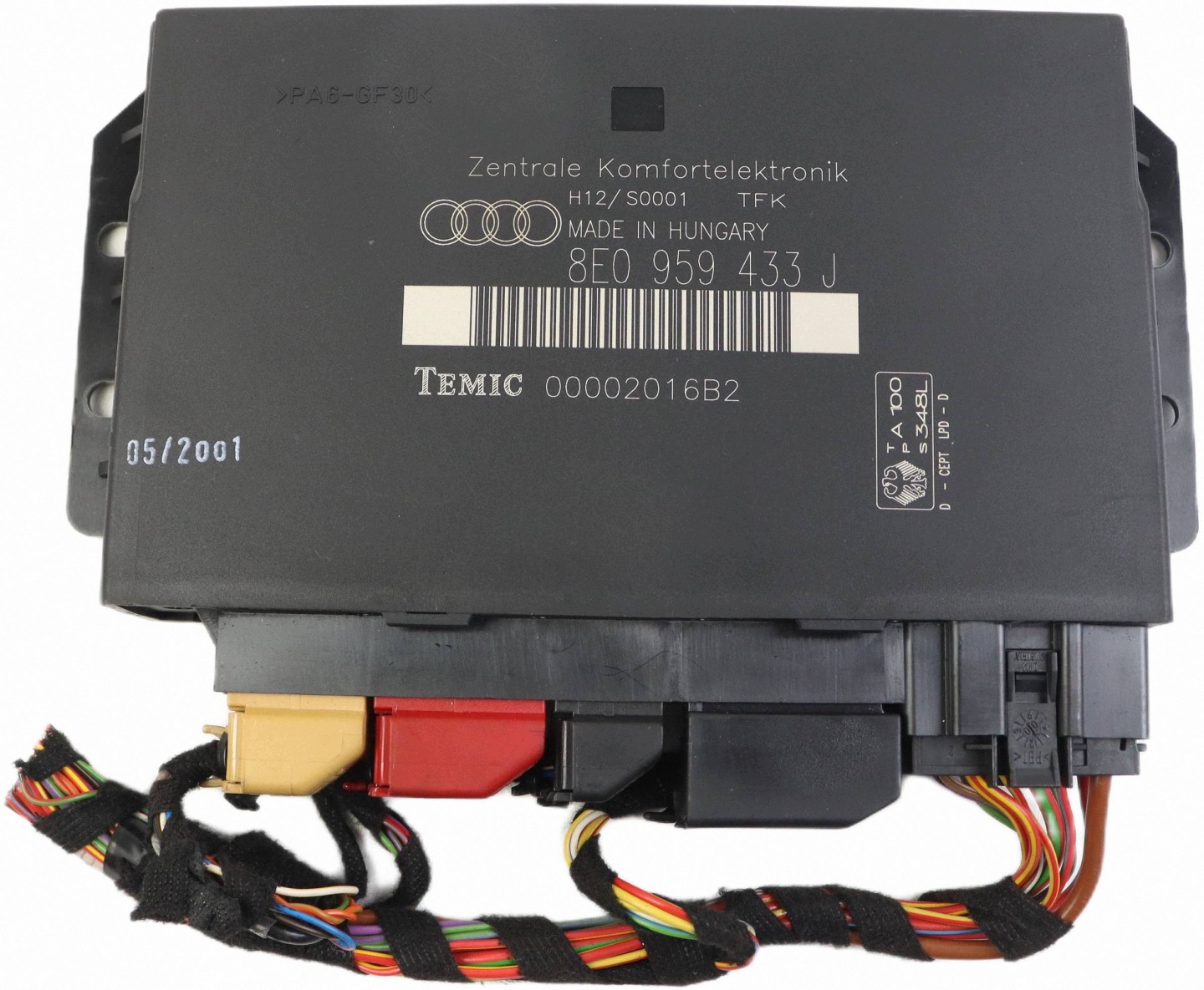 AUDI A4 B6 B7 bedienteil komfortsteuergerät + stecker 8E0959433J