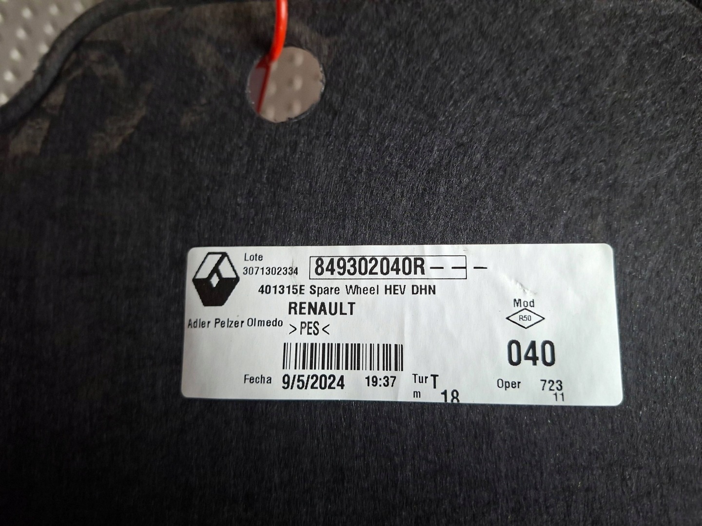 MATA mats boot 849302040R RENAULT RAFALE 2023