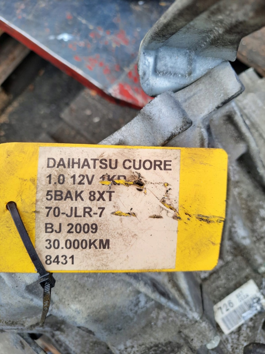 prevodovka DAIHATSU CUORE 8XT 1.0 B 726 30tys km
