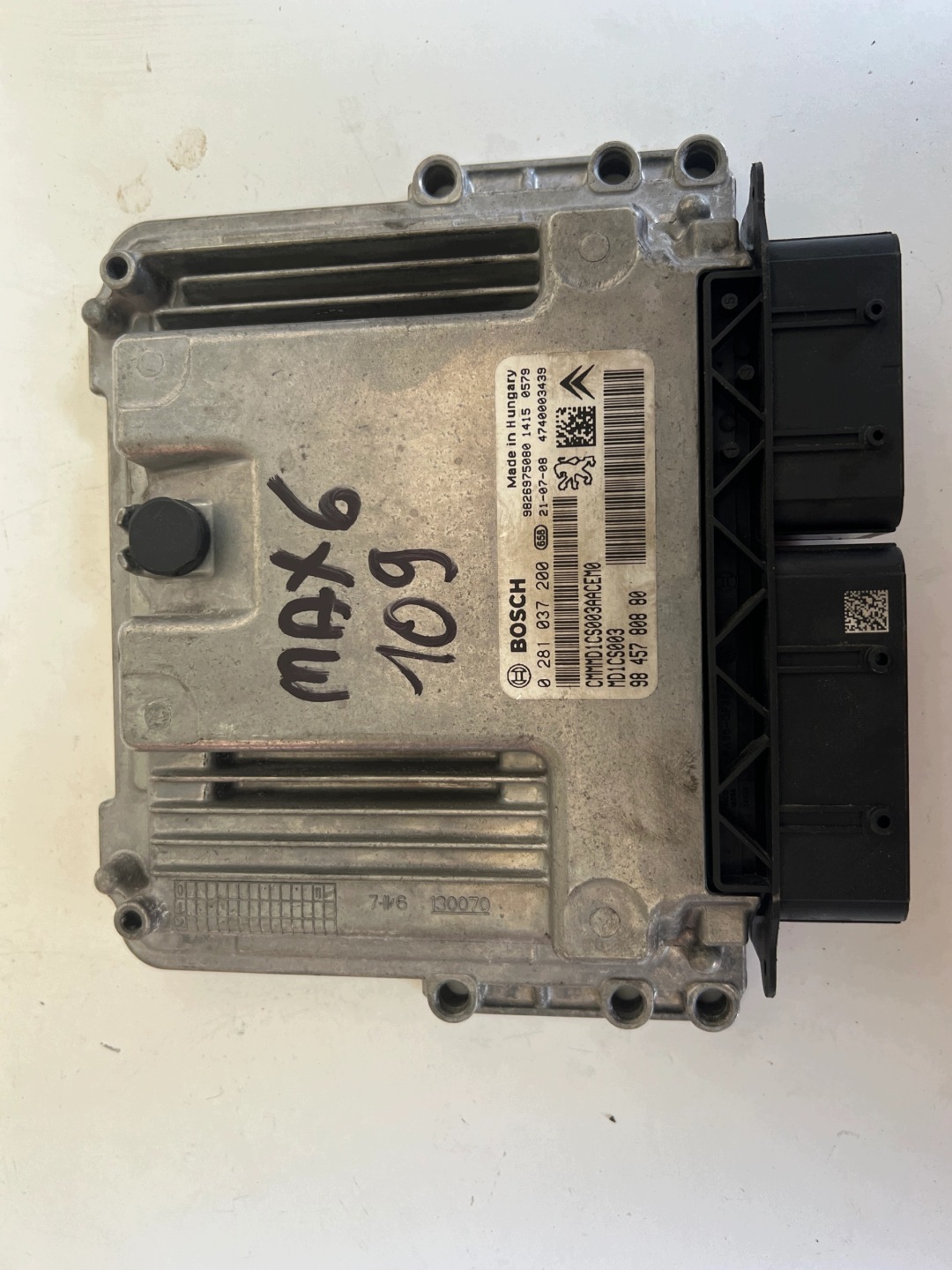 CITROEN C4 YH01 1.5 0281037200 9845780880 9826975080 MD1CS003 computer