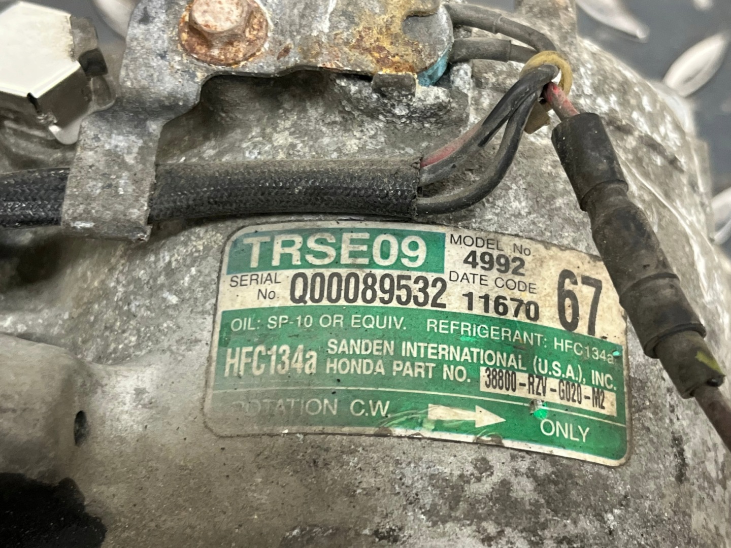 Compressore CLIMATIZZATORE ARIA CONDIZIONATA HONDA CR-V III 38800-RZV-G020-M2