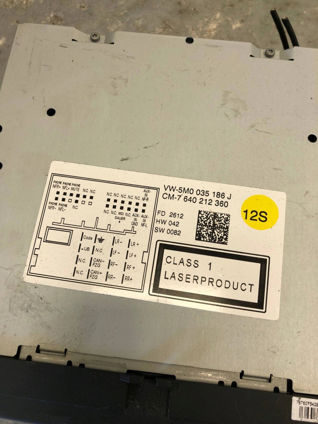RADIO CD VW GOLF VI plus 5M0035186J