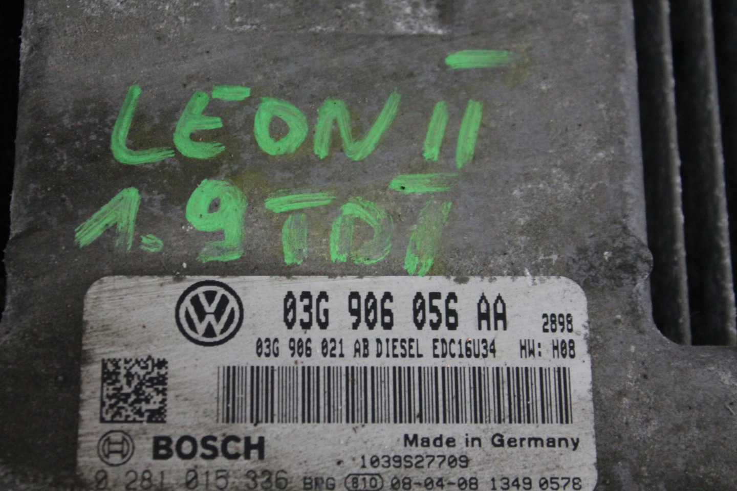 control unit of the engine 03G906056AA SEAT LEON II 1.9 TDI