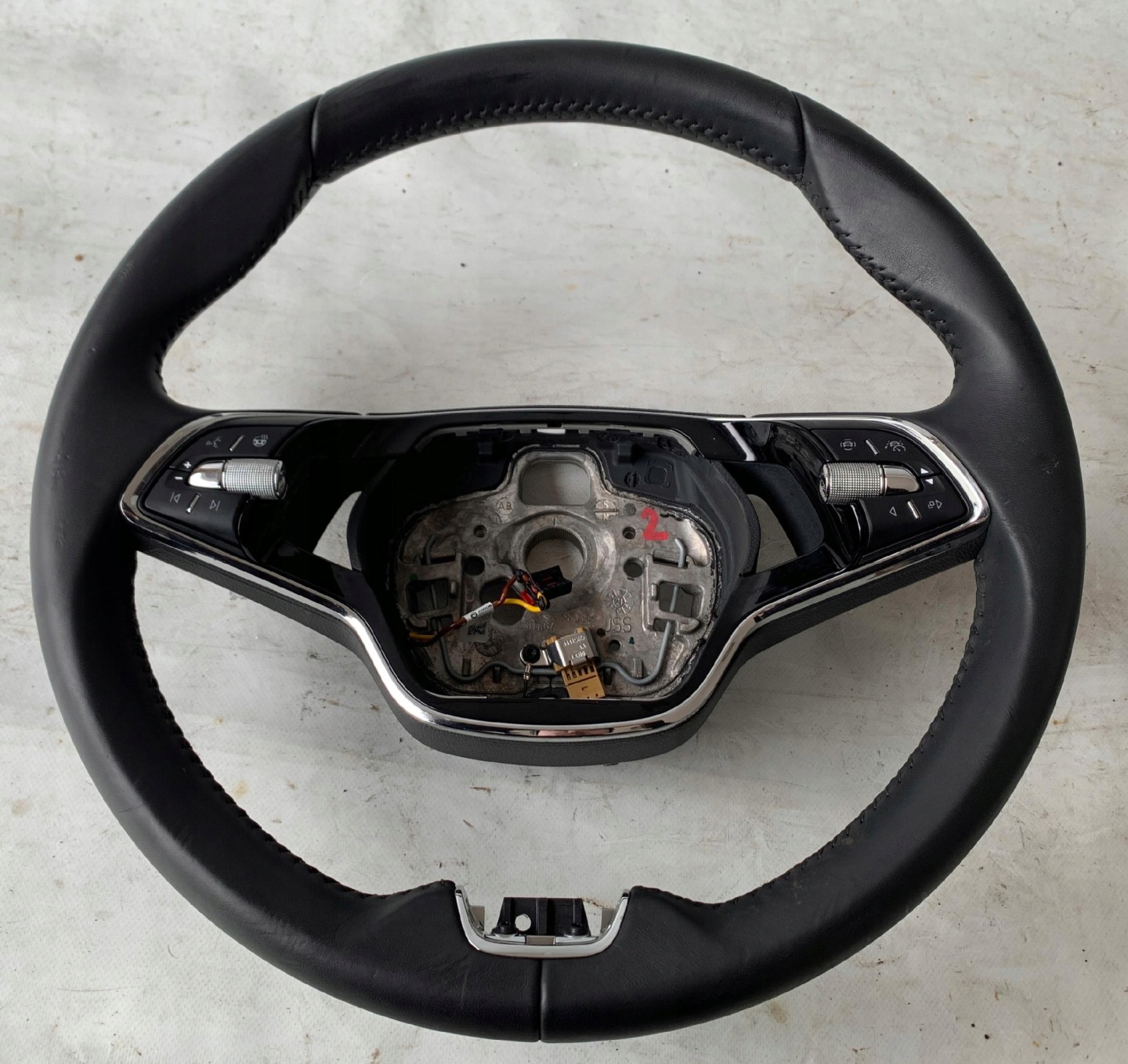 steering wheel, SKODA OCTAVIA IV GRZANA with shifting leather