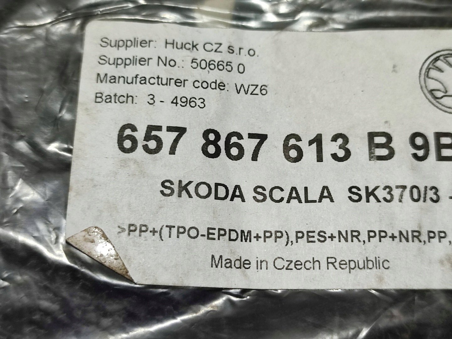Skoda Scala 2020 síťka kufru