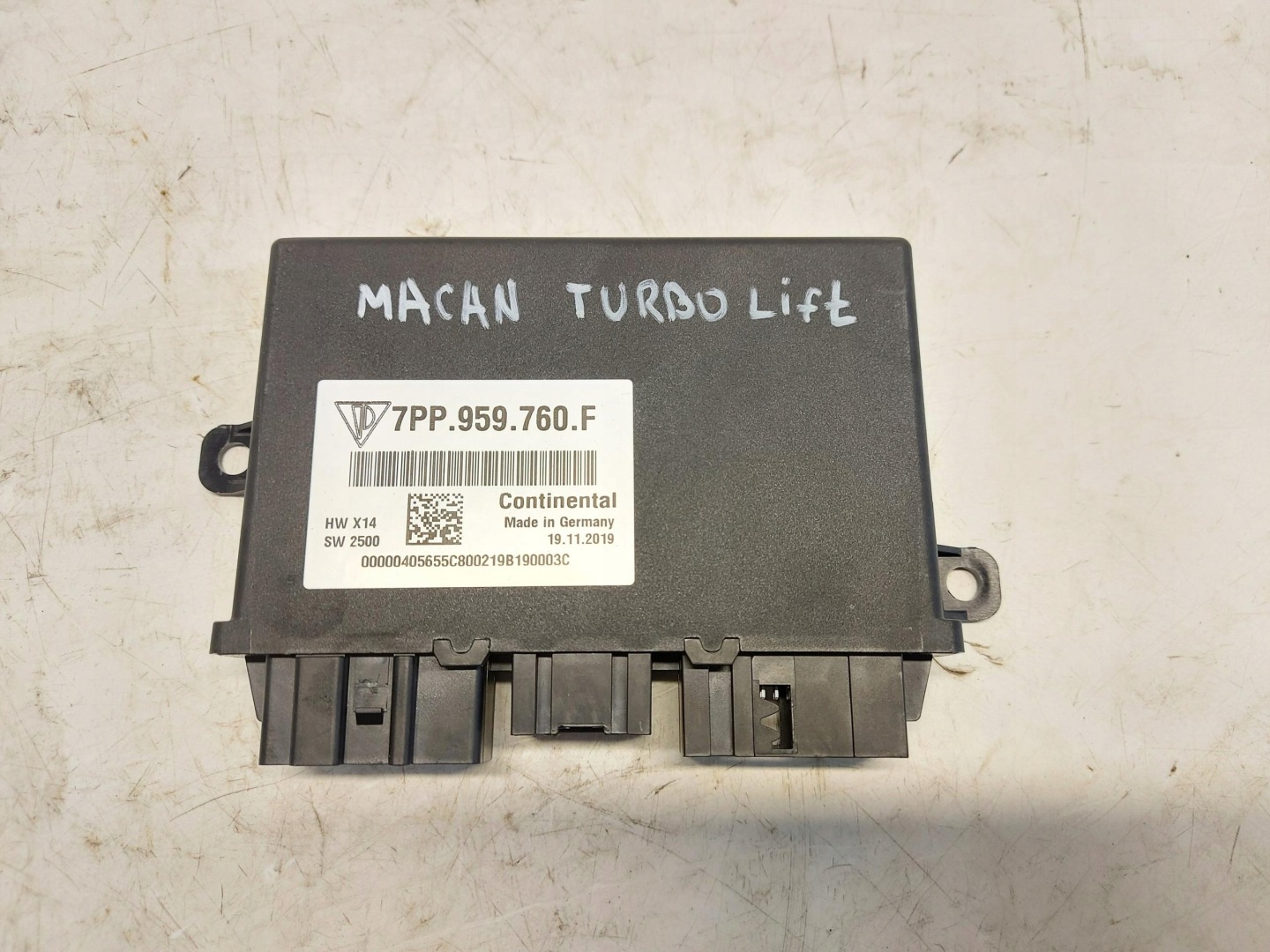 Porsche Macan Turbo II LIFT 2020 control unit module seat front