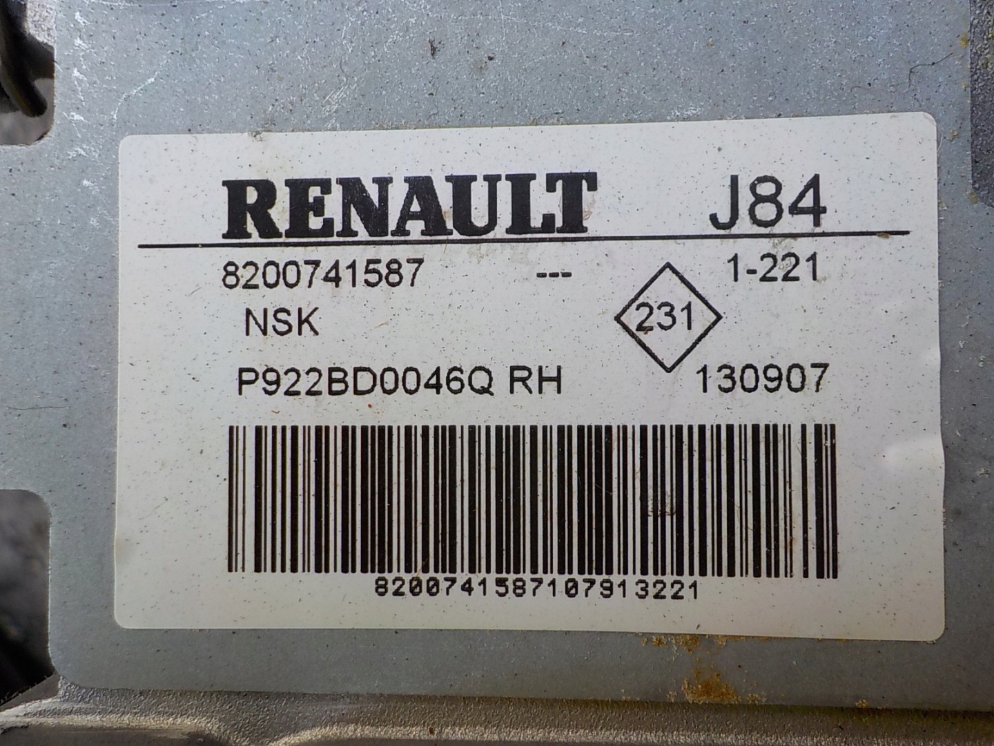 RENAULT SCENIC II control electrics 8200741587 J84