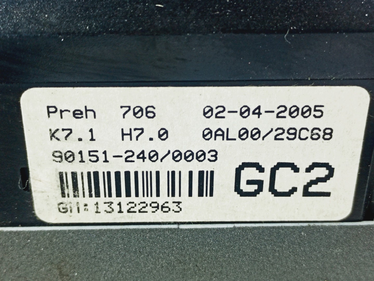 switch switch air conditioning control panel OE 13122963 Opel Astra H 04-10
